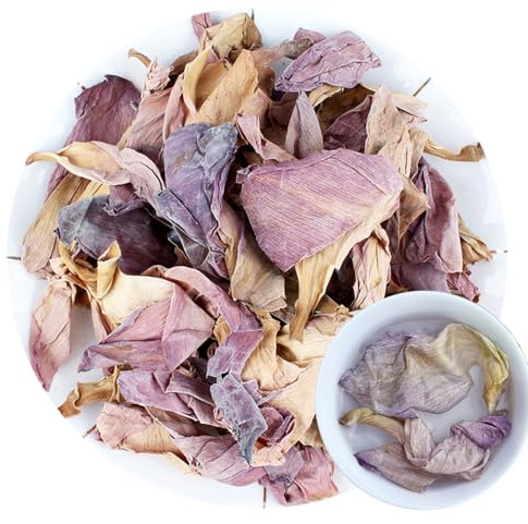 100% Lotus Flower 30g/1.05oz Frische, Nicht GMO-natürliche getrocknete Blumen Kräuter für Seifenherstellung, für Tee, Sirup, Getränke, Backen, Ganze Blume Kräutertee Loses Blatt Koffein-frei