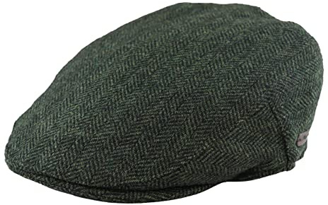 TruClothing.com Mens Flat Cap Wool Herringbone Tweed Vintage Classic 1920s Unisex Del Boy