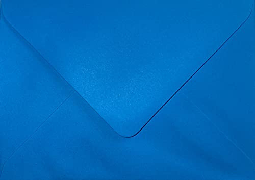 C5 (162x229mm) Coloured Envelopes for A5 Greeting Cards Wedding Invitations & Crafts Pack of 10 (Kingfisher Blue)