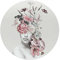 REINDERS Glasbild, Blumenfrau, Wohnzimmer, Poster, Wanddeko, Glasbilder, Glas, Rosa, Ø 50cm