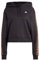 adidas Donna Essentials 3-Stripes Animal Print Relaxed Hoodie, Black/Magic Beige, L