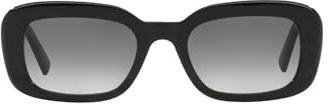 SAINT LAURENT Womens SL M130-002 53 Woman Recycled A Sunglasses, Black-Black-Grey