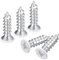 QUARKZMAN ST4x15mm Blanc Vis Autotaraudeuse, 25pcs Plat Tête Phillips Bois Vis pour Travail Bois