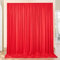 HBBMAGIC 2 Stücke 1,5×3cm Rot Hintergrund Vorhänge für Hochzeit Party 100% Polyester Falten freie Rot Hintergrund Vorhänge für Geburtstag Taufe Baby Dusche Braut Dusche Fotowand