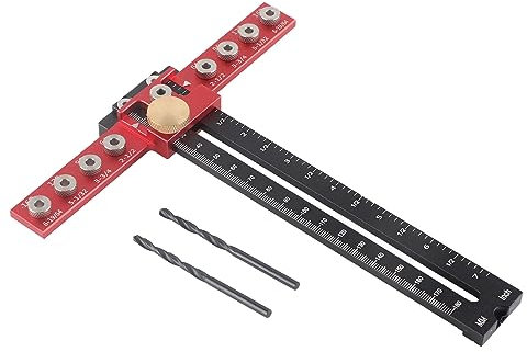 Adjustable Cabinet Hardware Jig, Aluminum Alloy Punch Locator Drill Guide Cabinet Handle Template, Cabinet Handle Jig Drawer Pull Jig Kitchen Door Handle jig Drilling Template for Installation Handle