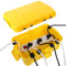 RESTMO Extra große wasserdichte Kabelbox, IP54 wasserdicht, Outdoor-Kabelsicherheitsbox, wetterfester Elektrokasten zum Schutz von Steckdosenleisten, Außensteckern (32 x 22 x 13 cm) - Gelb