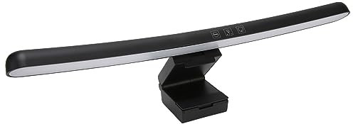 Barra Luminosa per Monitor Curvo, Attenuazione Continua, 3 Temperature Colore, Controllo Touch, USB C, Lampada per Schermo Computer, Sorgente Luminosa Asimmetrica, Protezione per
