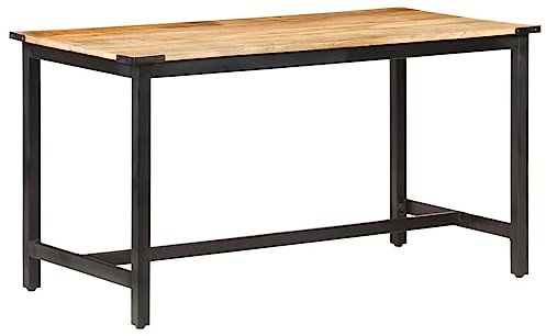CBLDF Esstisch 140x70x76cm massiv Mangoholz grob