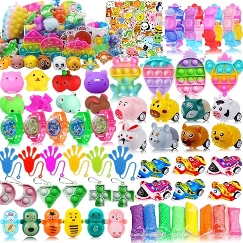 Taulaap 126 Pcs Pop Party Favors for Kids, Treasure Box Toys for Classroom Prizes, Pinata Stuffers, Goodie Bag Filler, Treasure Chest, Carnival Bulk Small Toys, Easter Basket Egg Fillers