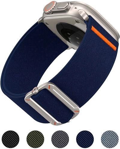 Higgs Nylon Cinturini Compatibile con Cinturino Apple Watch 44mm 45mm 42mm Ultra/Ultra 2 49mm Uomo Donna, Cinturino Regolabile Nylon Elastico Sport Cinturino per iWatch Series 9 SE/2 8 7 6 5 4 3 2 1