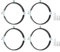 sourcing map 4 Pcs Adjustable Pipe Bracket Clamp, 6(152mm) Wall Ceiling Mount Split Ring Pipe Hanger Galvanized Iron Pipe Strap Support with Screw & Expansion Tube for Pipe Tube