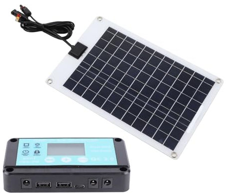 Chargeur de Batterie Solaire, Panneau Solaire 50 W, Chargeur de Batterie à énergie Solaire, Kit de Panneau Solaire avec Contrôleur MPPT 100 A pour Batterie 12 V et équipement de