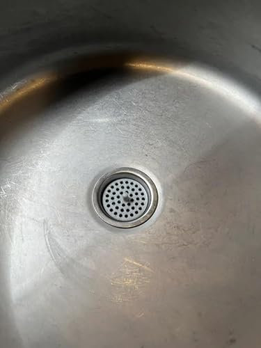 3D-Druck Camper Abflusssieb - 34 mm für Campingspülen, verhindert Essensreste im Abwassertank, jederzeit mühelos entnehmen und reinigen - Made in Germany - Silbermetallic