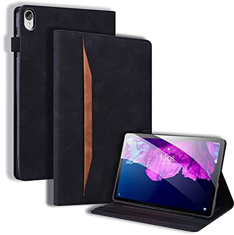 Mldjomid Funda Compatible con Lenovo Tab P11 TB-J606F/ Tab P11 Plus 11.0 2021 Protectora Carcasa con Función de Soporte PU Flip Tablet Cover Case para Lenovo Tab P11/ P11 Plus Tablet Funda, Negro