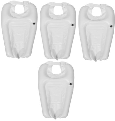 Beaupretty 4 Stück Shampoo-Tablett für Rückenlage Brauseschlauch für Badewannenarmaturen Haarspülung Haarwaschbecken für ältere Menschen Tragbares Haarwaschbecken Kindershampoo PVC Weiß