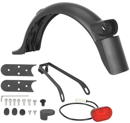 CERFFOOL Garde Boue Arrière pour Xiaomi M365/1S/Pro/Pro 2 Accessoires Kit de Rechange avec Feu Arrière et Crochet et Support pour Xiaomi Pro/Pro 2 et Vis Accessoire pour Trottinette Electrique (Noir)
