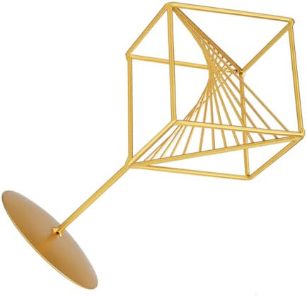 MAGICLULU geometrische Ornamente geometrisches kunstdekor Statuen Wohnkultur Schreibtisch Funky Exzenter Tabletop -Dekoration dekorative Objekte Skulptur Heimdekoration Eisen Golden