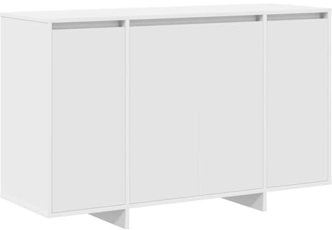 vidaXL Sideboard White 120 x 41 x 75 cm Engineered wood, Living Room Storage, Rectangular Modern Sideboard, Functional Furniture for Practical Indoor Organization, Stylish Design