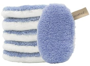 Waschies Abschminkpads/Waschpads - 6er-Set Hellblau – sanfte Gesichtsreinigung - waschbar, wiederverwendbar & hypoallergen - Alle Hauttypen – Alternative zu Wattepads & Abschminktüchern