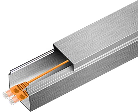 TV -Drähte verstecken, robuster Cable Raceway Hider Self Adhäsive Bodenkabel Management extra groß, Line Protector Cover Metal Cable Concealer Form (hält 14 Drähte)