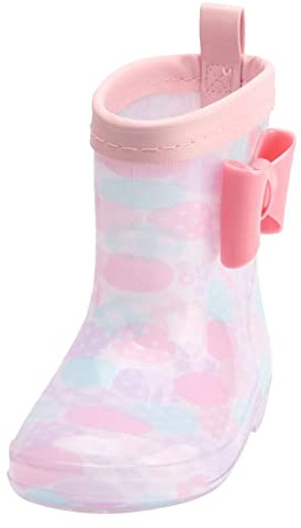 Stivaletti Bambina Impermeabile Stivali da Pioggia Colorati Antipioggia Galosce Gomma Ragazza Scarpe da Pioggia Scuola Stivali Leggeri Stivaletti Antiscivolo Galosce Bambino (26 Toddler)