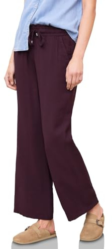 Street One Studio Damen Mid Waist Wide Leg Hose mit Struktur 3818201
