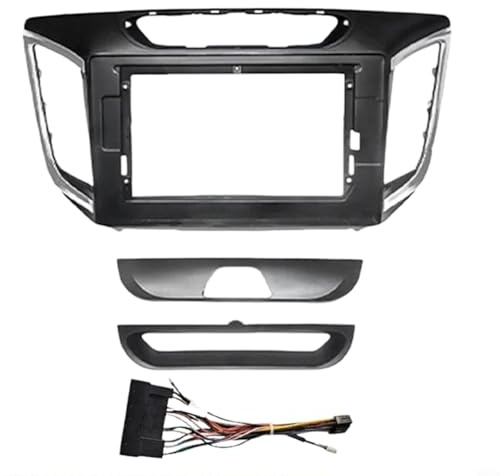 Entgoinggo Per Hyundai IX25 Creta 2015-2018 Navigazione Aggiornamento Per Kit Lunetta Con Cablaggio di Alimentazione Per 2DIN Grande Schermo Radio Retrofit Frame Assembly