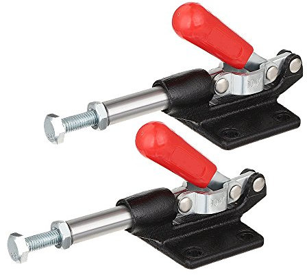 NUZAMAS Set mit 2 Kolben Stroke Metall Push Pull Toggle Klemmen gerade Linie Action Klemmen 32 mm 227 kg