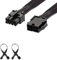 J&D 8 Pin PCI Express Power Extension Cable (2 Pack), Durable PCIe Power Extension Cable, 12 inch