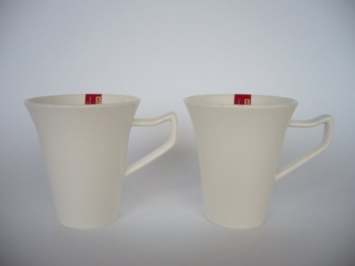 Gerd van Well GmbH & Co. KG Harmony Kaffeebecher 2er Pack, Porzellan, Kaffeetasse, Zylindrisch, 32 cl