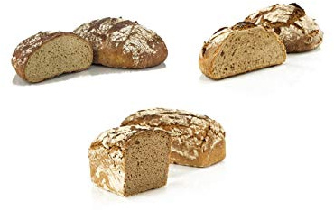 Vestakorn Handwerksbrot, Roggenbrot Auswahl - frisches Brot - 3 verschiedene Roggen & Roggenmischbrote vom Handwerksbäcker zum selbst aufbacken in 10 Minuten