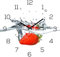 levandeo Wanduhr Alu-Dibond 30x30cm Uhr Alubild Erdbeere Rote Frucht Deko Aluminium Küchendeko Küchenuhr Einrichtung