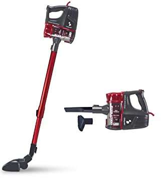 BEPER P202ASP001 Scopa Elettrica 2 in 1-Aspirapolvere e Aspirabriciole con Cavo da 6.5 m, 600 W, ABS, Rosso, Grande