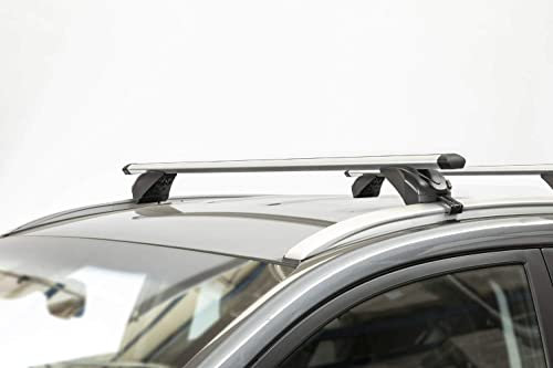 RIC-KING1 Aluminium-Dachträger kompatibel mit Renault Megane IV Sporter ab 2016 mit integrierten niedrigen Handläufen