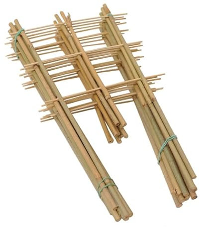 DIXIE STORE Rankgitter Bambus Set 10 Stück Länge 90 cm - Tomaten Rankhilfe Gurken - Rankhilfen für Kletterpflanzen Gurken Rankhilfe Tomaten - Rankenhilfe für Pflanzen Topf 3S