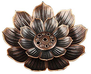 Ash Rack Tea Incense Catcher Flower Incense Stick Burner with Burner Yoga Brass Other Rolling Pin Rack for Wall (brown, One Size)