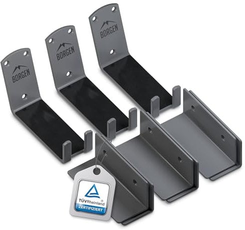 Borgen Bike Wall Mount - Bike Wall Rack Pedal for E-Bike, MTB or Road Bike with Support Bracket and Wall Protection Pads