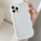 UEEBAI Hülle für iPhone 13 Pro, Wellen Rahmenform Silikon Stoßfeste Schutzhülle Anti-Kratzt Tansparent Rückseite TPU Bumper Cover für Mädchen Frauen Handyhülle für iPhone 13 Pro - Weiß