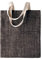 noTrash2003 Jutetasche Veganer Shopper Tasche gemusterte Softgarn Jute-Tasche mit Baumwoll-Handgriffen in Beige, Blau, Grün, Orange, Schwarz (Natural-Black)