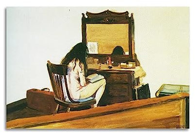 OdDdot Edward Hopper Maler-Kunstwerk – (Modelllesen) Druckposter Kunstdruck Wandfoto Farbe Hängendes Bild Familie Schlafzimmer Dekor Geschenk 30 x 45 cm