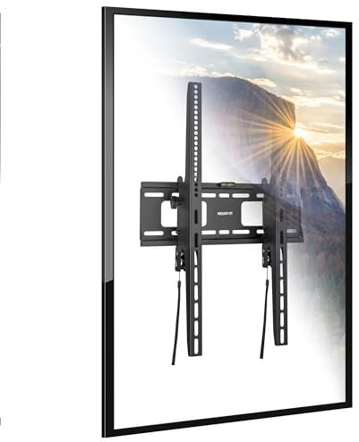 Mount-It! Portrait TV Wall Mount, Low Profile TV Mount for Vertical Mounting of Displays from 37 to 75, High 165 lb Weight Capacity, Anti-Theft Design, Tilting Menu Wall Board Mount, Sturdy Design
