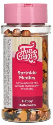 FunCakes Streusel-Medley Happy Halloween: Zuckerstreusel, großartiger Geschmack, perfekt zum Dekorieren von Kuchen, Sprinkle Mix. 65 g