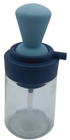 Aceitera Dispensador con Brocha Silicona, 3 en 1 Cristal 350 ml, Dispensador Aceite Brocha, con Pincel para Cocinar, Ensalada, Hornear, Barbacoa, Freidora Aire.