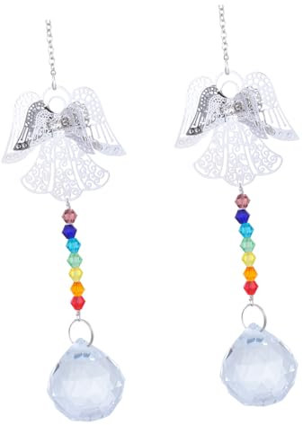 CAXUSD Glänzende Kristall Engel Licht Lampe und Garten Decor Kristall Ornamente