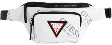 GUESS Unisex-Erwachsene Original Bauchtasche, Weiss/opulenter Garten