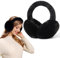 FSMILING Ohrenwärmer Damen Schwarz Ohrenschützer Damen Winter Verstellbar Plüsch Ohrenwärmer Fell Ohrenschützer Für Damen Frauen Herren