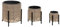 Paris Prix Atmosphera Créateur d'intérieur - Lot de 3 Cache-Pots Déco Imitation Rotin 42cm Beige
