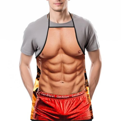 KUMSODE Grembiule Bbq Uomo Novità Cucina Grembiule Sexy Divertente da Barbecue per Uomo Regalo per Partito Cosplay Grigliare Regalo di San Valentino