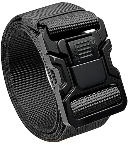 Boneke Herren taktischer Gürtel, Nylongürtel Heavy Duty Schnellverschluss | Militärgürtel für intensives taktisches Training und Wandern, Breite: 1.5 in