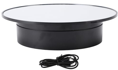 Motorized Rotating Display Stand Black 8.8lb Load Bearing USB Battery Powered Turntable Display Stand for Photography Product Show Live Broadcasts